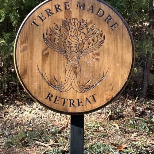 Terre Madre Retreat sign