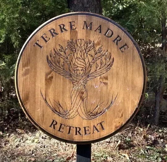 Terre Madre Retreat sign