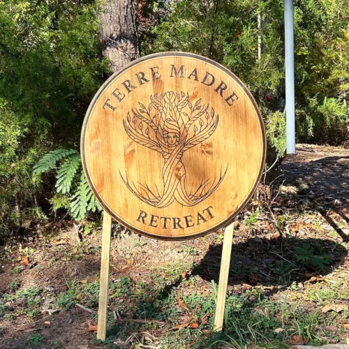 Terre Madre Retreat sign